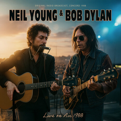 Bob Dylan Neil Young Live on Air 1988 Brown Colored VINYL LP