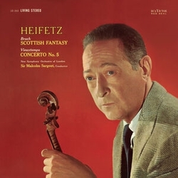 Jascha Heifetz Bruch Scottish Fantasy Vieuxtemps Con No. 5 vinyl LP