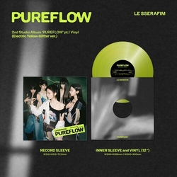 Le Sserafim 2nd Studio Album 'PUREFLOW' pt.1 [Electric Yellow Glitter ver.] Colored VINYL LP