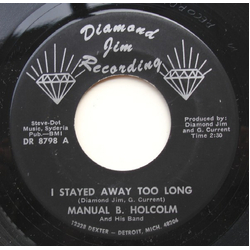 Manuel B. Holcolm And His Band I Stayed Away Too Long / Kick Out - Ins Vinyl LP