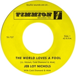 Jeb Loy Nichols World Loves A Fool Vinyl 7"