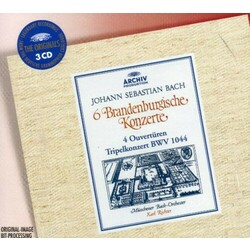 Johann Sebastian Bach / Münchener Bach-Orchester / Karl Richter 6 Brandenburgische Konzerte, 4 Oüverturen, Tripelkonzert BWV 1044 Vinyl LP