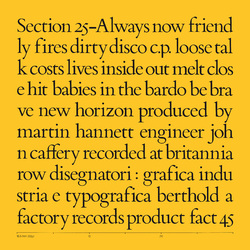 Section 25 Always Now Vinyl LP