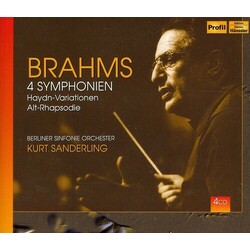 Brahms J. Symphonies Nos. 1-4 Berliner S.O./Kurt Sanderling/Annette Markert 4 CD