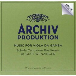 Schola Cantorum Basiliensis / August Wenzinger Music For Viola Da Gamba Vinyl LP