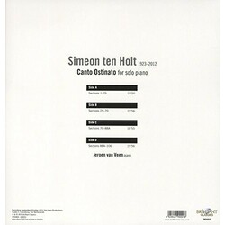 Simeon ten Holt / Jeroen van Veen (2) Canto Ostinato (For Solo Piano) Vinyl 2 LP