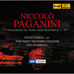 Niccolò Paganini / Ingolf Turban / WDR Rundfunkorchester Köln / Lior Shambadal Concertos for Violin and Orchestra I - IV Vinyl LP