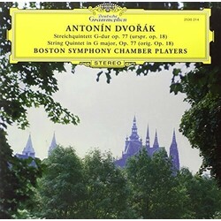 Antonín Dvořák / Boston Symphony Chamber Players Streichquintett G-Dur Op. 77 (Urspr. Op. 18) Vinyl LP