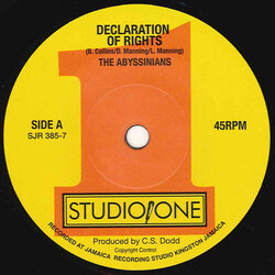 The Abyssinians / The Abyssinians / Sound Dimension Declaration Of Rights / Declaration Version Vinyl LP