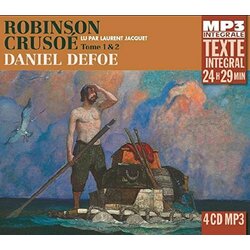Audiobook Robinson Crusoe Tome 1 & 2 / By Daniel Defoe 4 CD