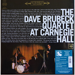 The Dave Brubeck Quartet At Carnegie Hall Vinyl 2 LP