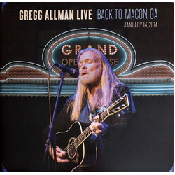 Gregg Allman Live: Back To Macon, GA Vinyl 2 LP