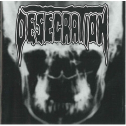 Desecration Inhuman (Crystal Clear White Black Ripple Vinyl) VINYL LP