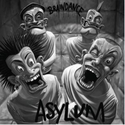Braindance Asylum CLEAR BLUE WHITE CROSSED VINYL LP