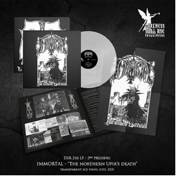 Immortal Northern Upir's Death 3RD PRESS TRANSPARENT ICE VINYL LP