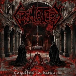 Crematory Engulfed In Darkness BLOODY RED MARBLED VINYL LP