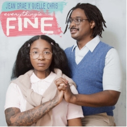Jean & Quelle Chris Grae Everything's Fine ICE BLUE PURPLE BUBBLE GUM VINYL LP