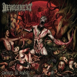 Devourment Conceived In Sewage SWAMP GREEN RED & WHITE MERGE WITH SWAMP GREEN RED & WHITE SPLATTER VINYL LP