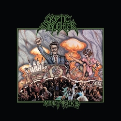 Cryptic Slaughter Money Talks BLACK ICE W OLIVE GREEN BONE WHITE & HALLOWEEN ORANGE SPLATTER VINYL LP