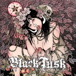 Black Tusk Taste The Sin BABY PINK & VIOLET MERGE WITH WHITE & BONE WHITE SPLATTER VINYL LP