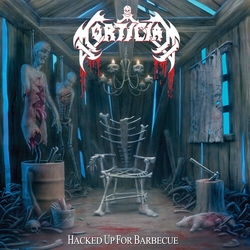 Mortician Hacked Up For Barbecue VINYL 2 LP WHITE WITH SPLATTER