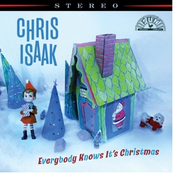 Chris Isaak Everybody Knows It's Christmas DELUXE SPRING GREEN BONE WHITE SWIRL VINYL LP