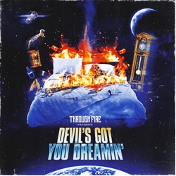 Through Fire Devil's Got You Dreamin ROYAL BLUE & ULTRA CLEAR GALAXY VINYL LP