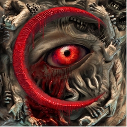 Oceano Living Chaos TRANSLUCENT RED BLACK ICE CLOUDY VINYL LP