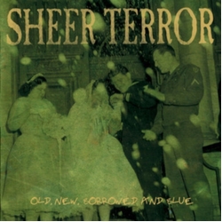 Sheer Terror Old. New. Borrowed & Blue CLEAR PINK GREEN SWIRL VINYL LP