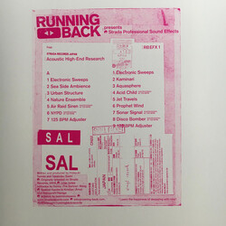 Acoustic High-End Research Running Back Presents Strada Professional Sound Effects VINYL LP