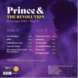 Prince & The Revolution Syracuse 1985 Part 1 VINYL LP