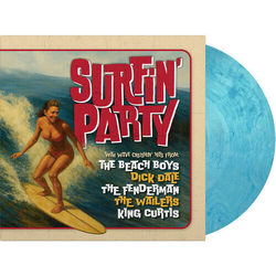Various Artists Surfin Party - New Release CRYSTAL CLEAR & SOLID BLUE VINYL 180GM LP