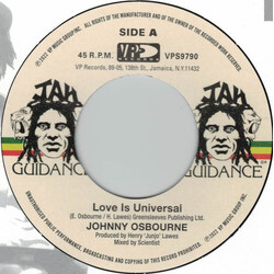 Johnny Osbourne Love Is Universal Vinyl