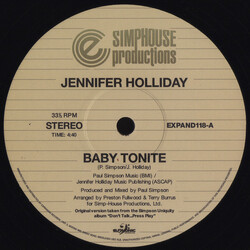 Jennifer Holliday Baby Tonite Vinyl