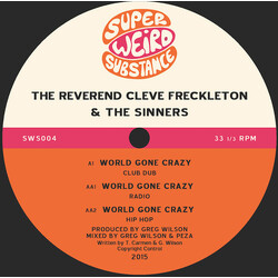 Cleve Freckleton / The Sinners (10) World Gone Crazy Vinyl