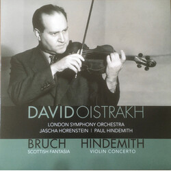 David Oistrach / The London Symphony Orchestra / Jascha Horenstein / Paul Hindemith / Max Bruch Scottish Fantasia / Violin Concerto Vinyl LP