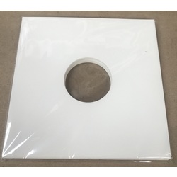 pack of 10 WHITE LP 12" record CARD SLEEVES with HOLE NEW