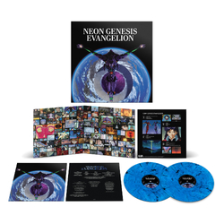 Shiro Sagisu Neon Genesis Evangelion - Original Soundtrack (Blue/Black Marbled Vinyl) Vinyl LP