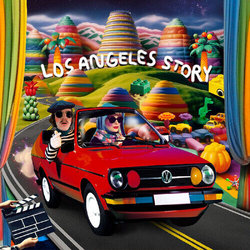 Paul Cherry + Kate Bollinger Los Angeles Story CLEAR RED BLACK SWIRL VINYL 12INCH