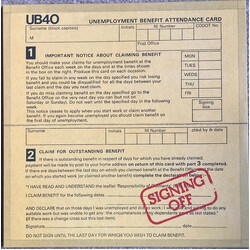 Ub40 Signing Off RED VINYL LP