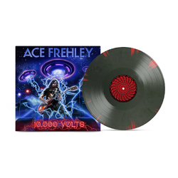 Ace Frehley 10.000 Volts EDGE ONLY SPLATTER METAL GYM LOCKER RED SPLATTER VINYL LP