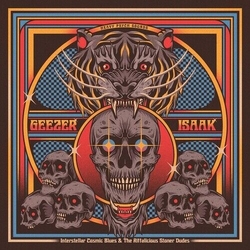 Geezer / Isaak Interstellar Cosmic Blues & The Riffalicious Stoner Dudes TRANSPARENT RED BLUE SPLATTER VINYL LP