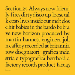 Section 25 Always Now VINYL LP