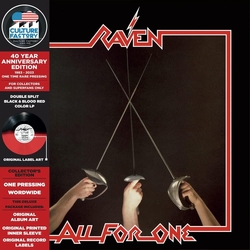 Raven All For One BLACK RED HALF HALF VINYL LP