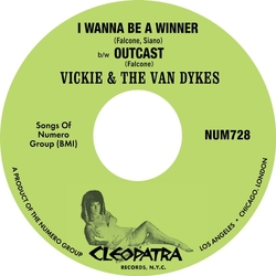 Vickie & The Van Dykes I Wanna Be A Winner / Outcast GREEN WHITE MARBLE VINYL 7INCH