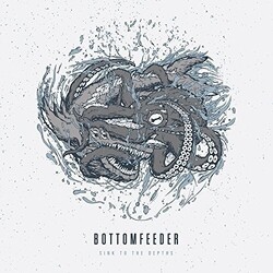 Bottomfeeder Sink To The Depths OPAQUE TEAL-BLUE SMOKEY SWIRL VINYL LP