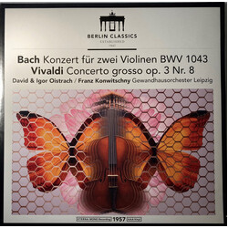 David & Igor Oistrach & Leipzig Gewandhaus Orchestra & Franz Konwitschny Bach: Double Concerto For Violins / Vivaldi / Franck Vinyl LP