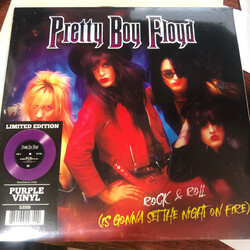 Pretty Boy Floyd Rock & Roll IS GONNA SET THE NIGHT ON FIRE PURPLE VINYL 7INCH