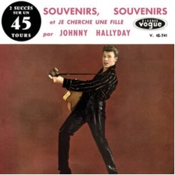 Johnny Hallyday 2 Succes Pour Un 45 Tours - Souvenirs. Souvenirs / Je Cherche Une Fille GOLD SILVER VINYL 7INCH
