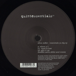 Alton Miller Essentials Ya Dig Ep VINYL 12INCH